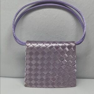 Chic Lavender Woven Kids Handbag